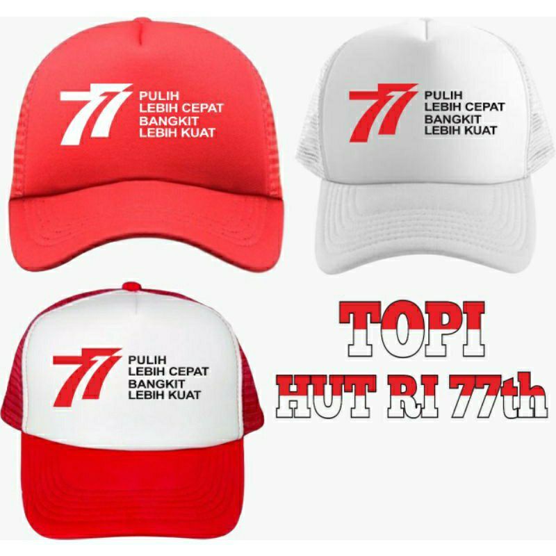 TOPI HUT RI 77//TOPI TRUCKER REPUBLIK INDONESIA