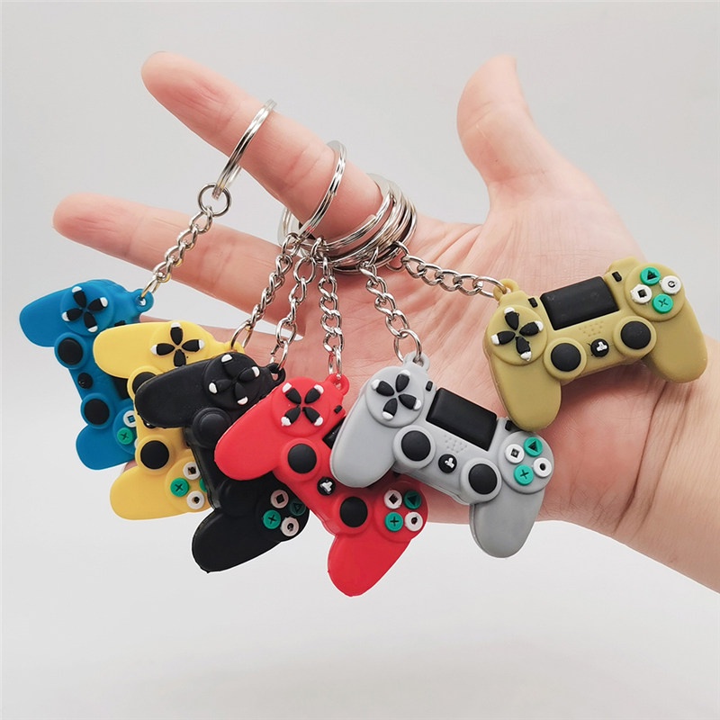 TK Creative Mini Game Console Controller Keychain Cartoon Model Joystick Handle Key Chain