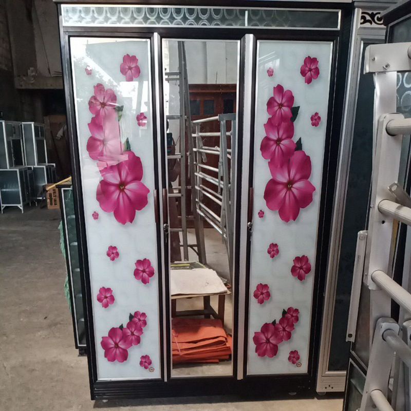 ALMARI BAJU KACA PINTU 3 STIKER CERMIN LEMARI PAKAIAN ALMINI ALUMINIUM TERBARU BEST SELLER ORIGINAL