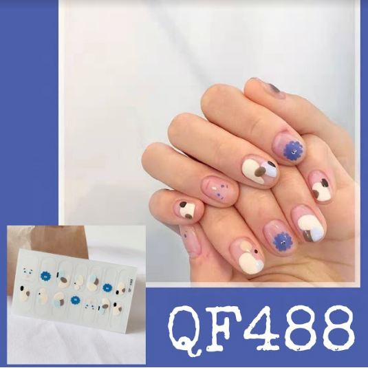 14Pcs/Stiker Kuku Murah / Nail Art Sticker / Nail Art Stiker / Nail Art &amp; Sticker QF Series