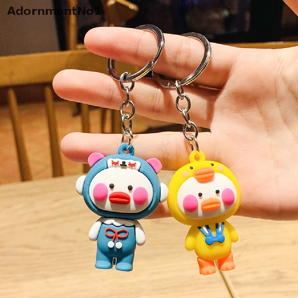 [AdornmentNo1] Cartoon Cute Duck Figure Keychains Little Yellow Duck Bag Pendant Key Ring Gifts [new]