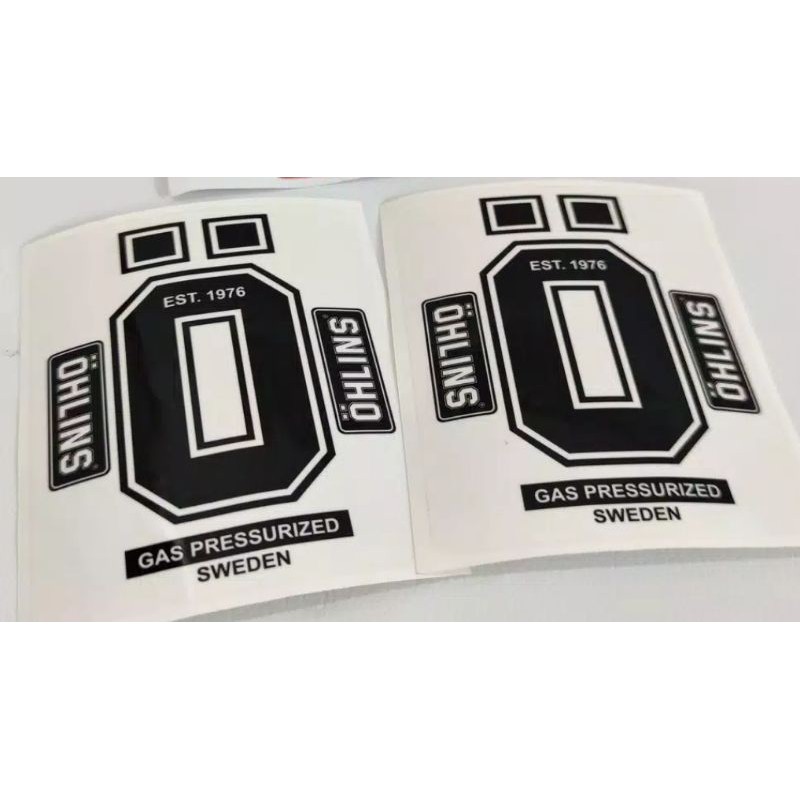 Sticker shock sticker ohlins Upsidedown depan