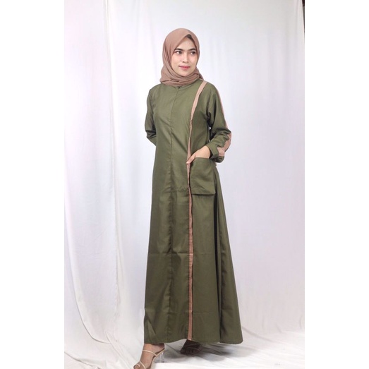 CAVA DRESS || Gamis polos || simple combinasi list