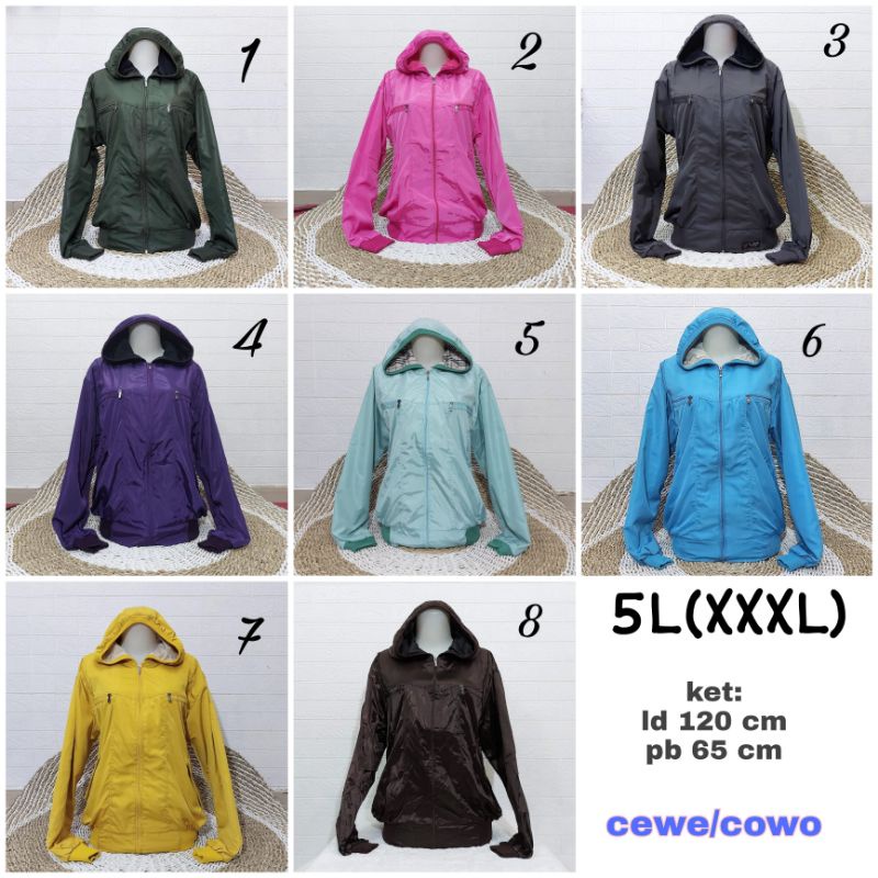 Jaket parasut WATERPROOF JUMBO(5L=XXXL)/ld 120 cm-3