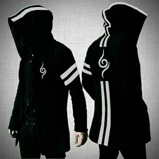 JAKET JUBAH ANIME NARUTO ABNU LOGO ZIPPER HOODIE - JAALZ-01