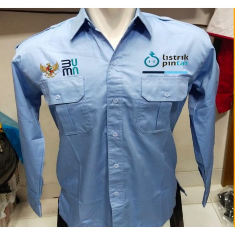 kemeja BUMN listrik pintar baju BUMN listrik pintar seragam BUMN listrik pintar kemeja listrik pinta