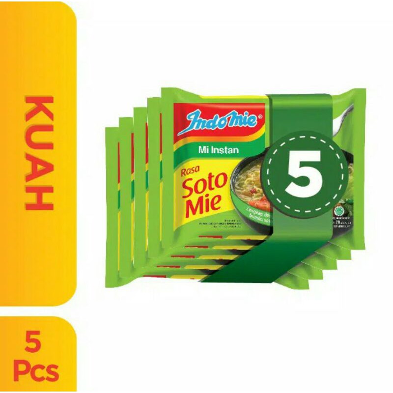 

Indomie kuah rasa soto 5pcs