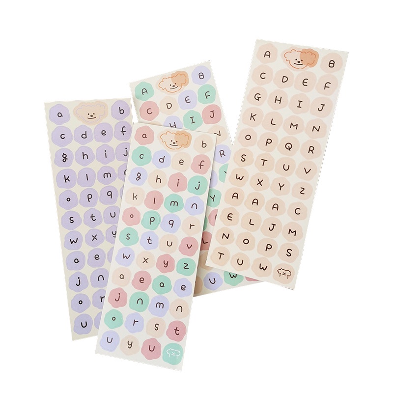 Candy Color Alphabet Stickers Journal Diary Scrapbooking Labels Stationery DIY Decor Kawaii Stickers