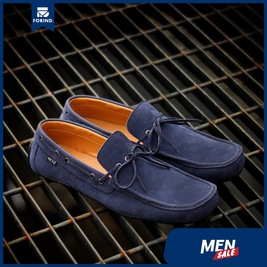 Lick New Navy | Sepatu Suede Vintage Klasik Casual Pria Boat Ori Original Footwear | FORIND x Reyl