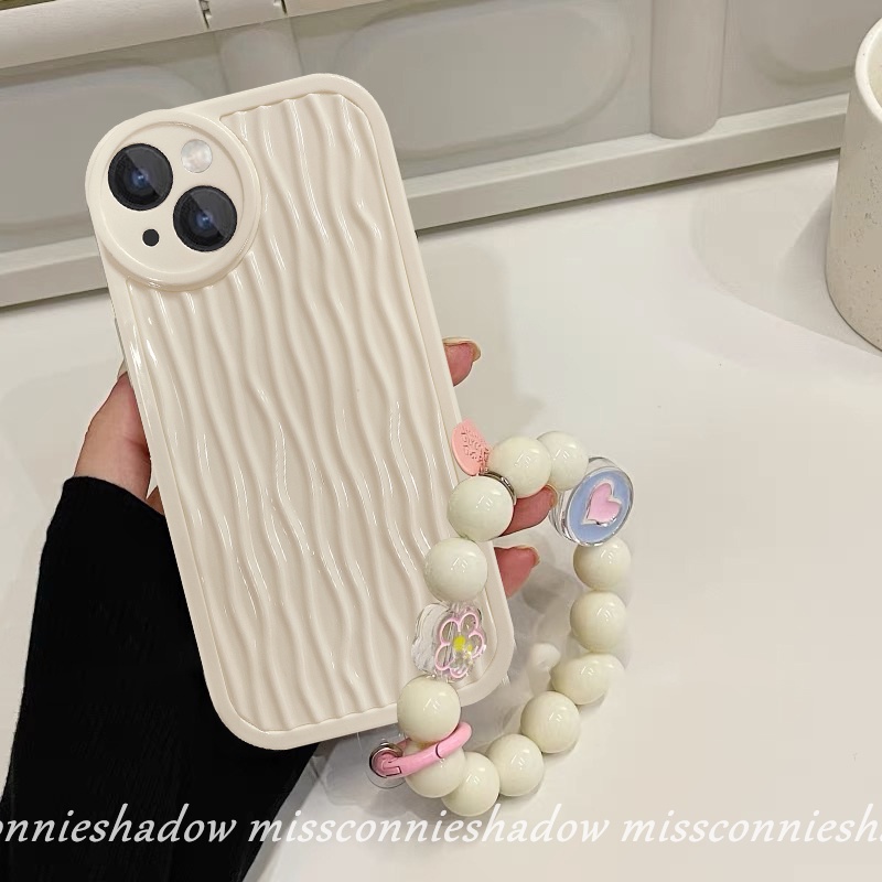 Case Lensa Bulat Motif Riak Air Dengan Gelang Untuk iPhone 7 8 Plus XR 11 12 13 14 Pro Max 14 Plus 11Pro Max X XS Max