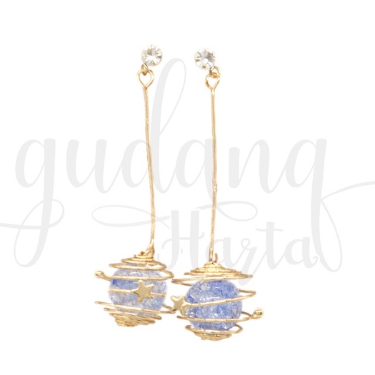 Anting Stud Pretty Universe Earrings Motif Planet Cantik GH 203344