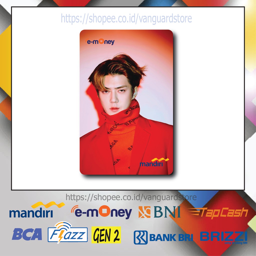 KARTU E MONEY E TOLL KOREA SEHUN EXO KPOP 18 EMONEY MANDIRI FLAZZ BCA BNI TAPCASH BRIZZI BRI-1 SISI