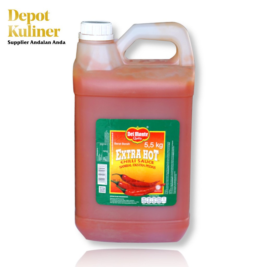 Del Monte Extra Hot Galon Delmonthe Saus Cabe Jerigen 5,5 Kg