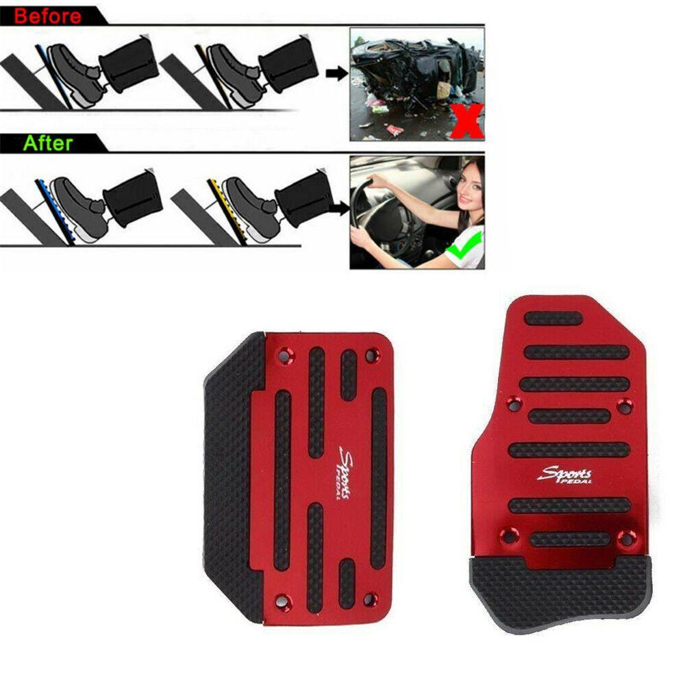 Populer 2pcs Pedal Mobil Baru Rem Gas Clutch Foot Pedal Pad Cover Penutup Transmisi Otomatis Non-slip