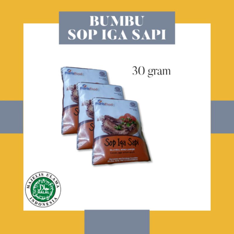 30gram Bumbu Instan Sop Iga Sapi/Bumbu instan/Sop Iga Sapi/Bumbu Dapur/Bumbu Masak