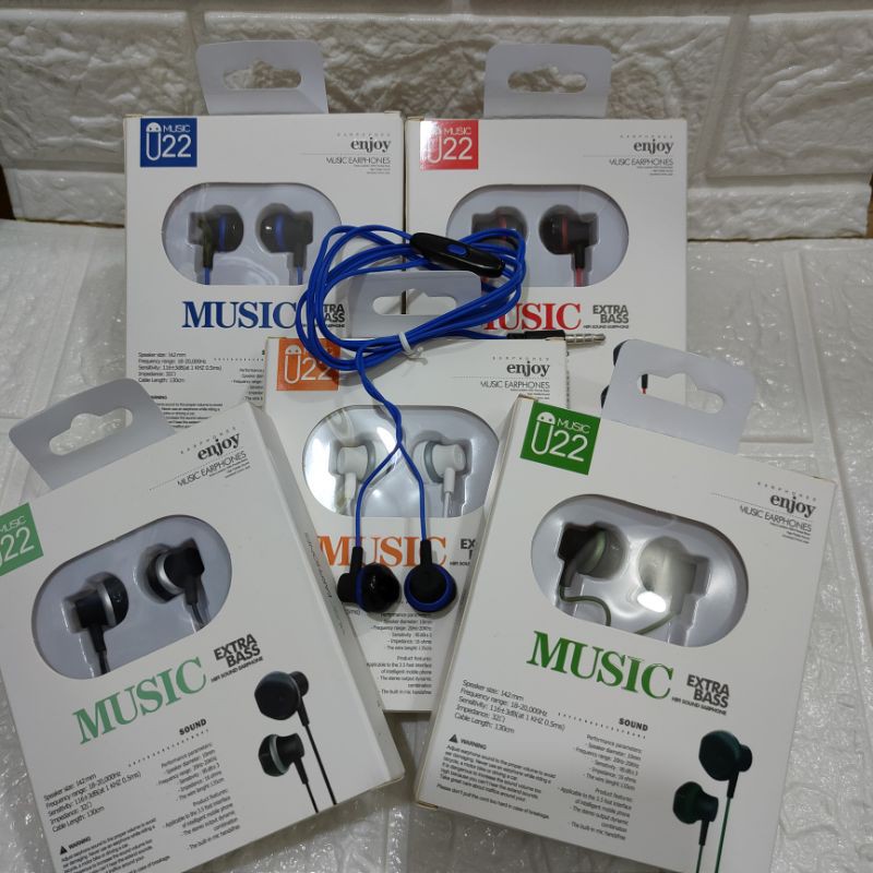 Handsfree /earphone / headset U22 super bass