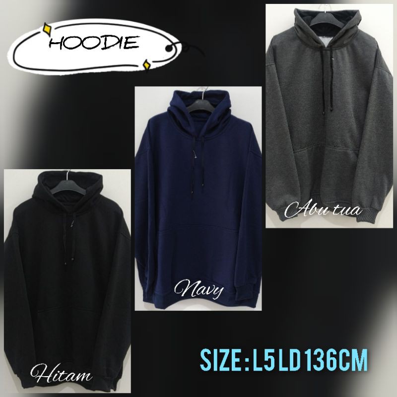 Hoodie jumbo L5 fleece cutton premium