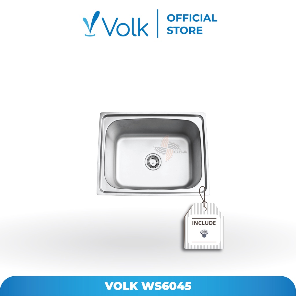 Premium (Mount) Volk Cleome WS6045 Bak Cuci Piring / Kitchen Sink