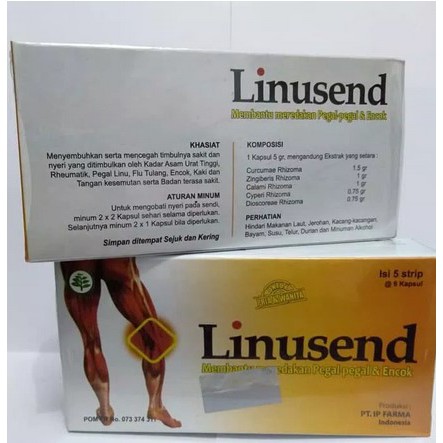 LINUSEND Kapsul (MEMBANTU MEREDAKAN PEGAL PEGAL DAN ENCOK)