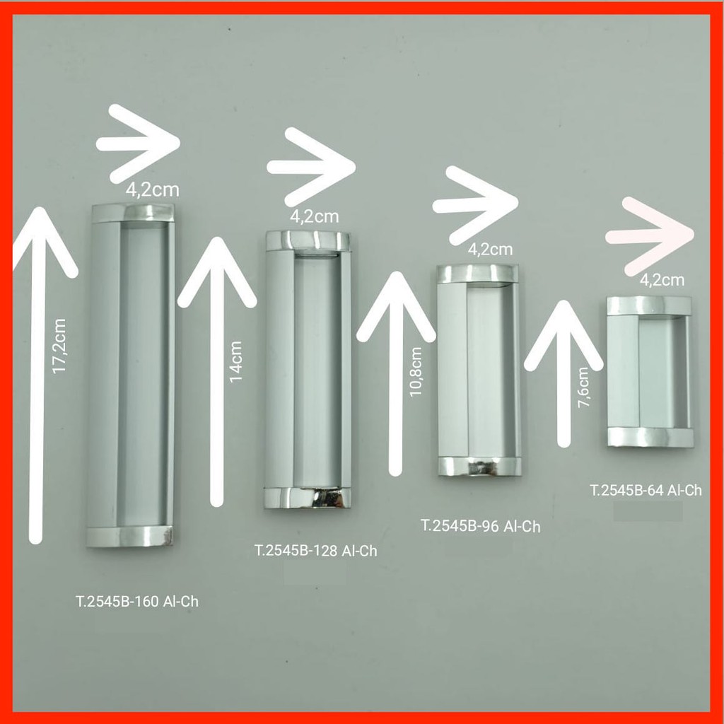 Tarikan 2545 Aluminium Tanam Handle Lemari Pintu Laci Tarikan 2545 Aluminium Tanam Handle Lemari Pintu Laci