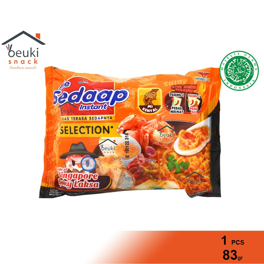 

Mie Sedaap Singapore Spicy Laksa Mie Instan Kuah - 83gr