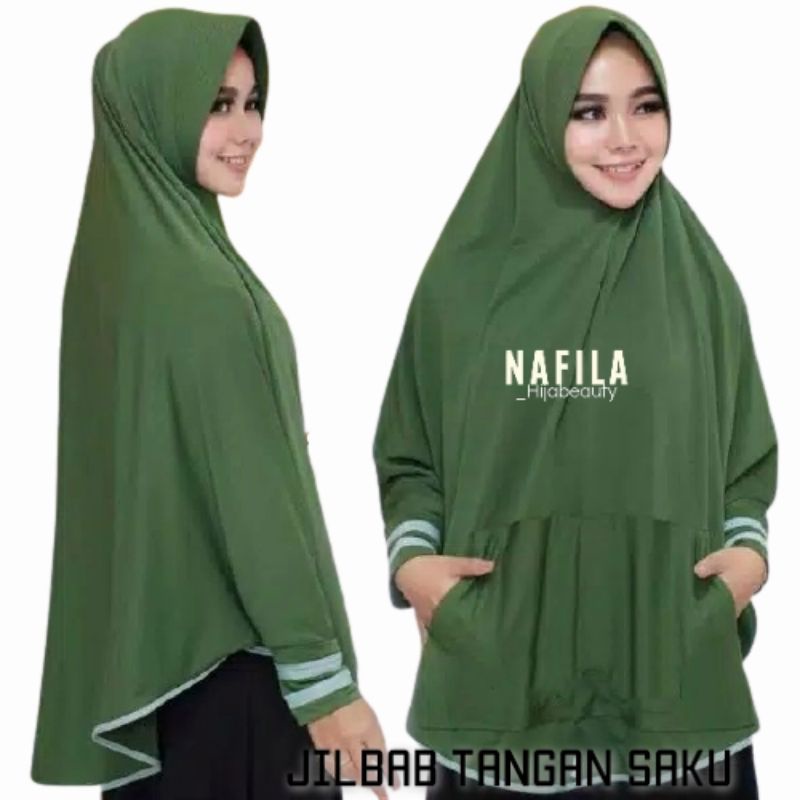 Bergo Lengan Panjang Jumbo Syari Bahan JERSEY