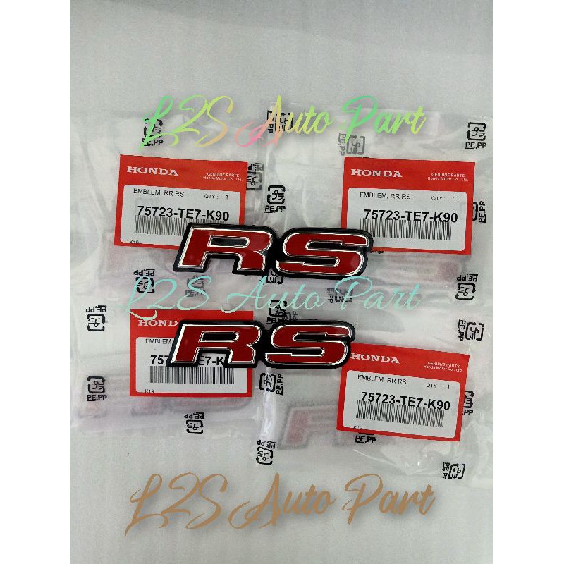 EMBLEM TULISAN RS BELAKANG JAZZ RS BRIO RS