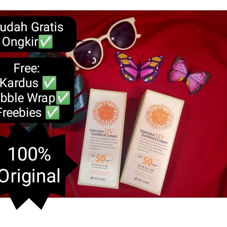 

Update! 3W Clinic Intensive UV Sunblock Cream SPF 50+ PA+++ 70ml / Sunscreen 3W Clinic Ori