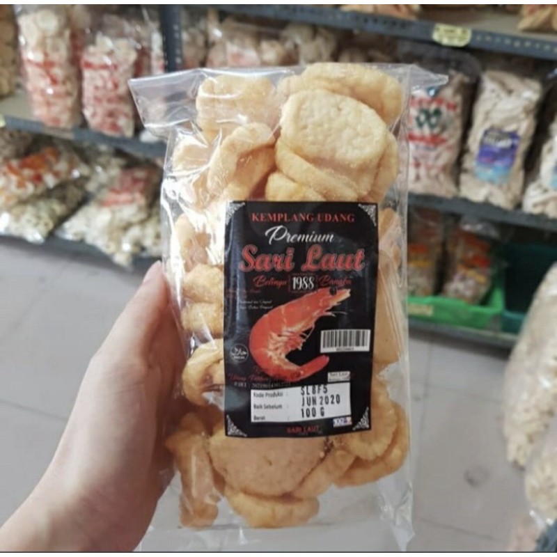 

Kemplang udang merk sari laut kemplang udang kemplang khas Bangka 100gr