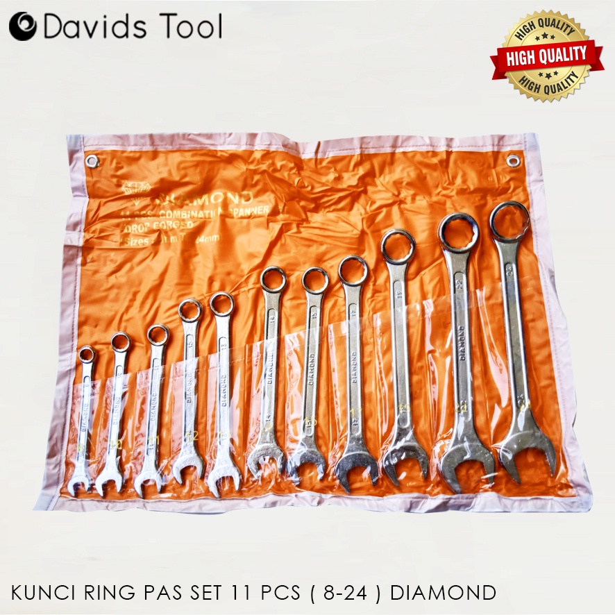 Kunci Ring Pas Set 11 Pcs 8 24 mm