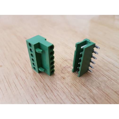 konektor green HT3.96mm 6p tekuk L terminal block connector pair 3.96mm pitch 3.96 mm blok 6 pin p