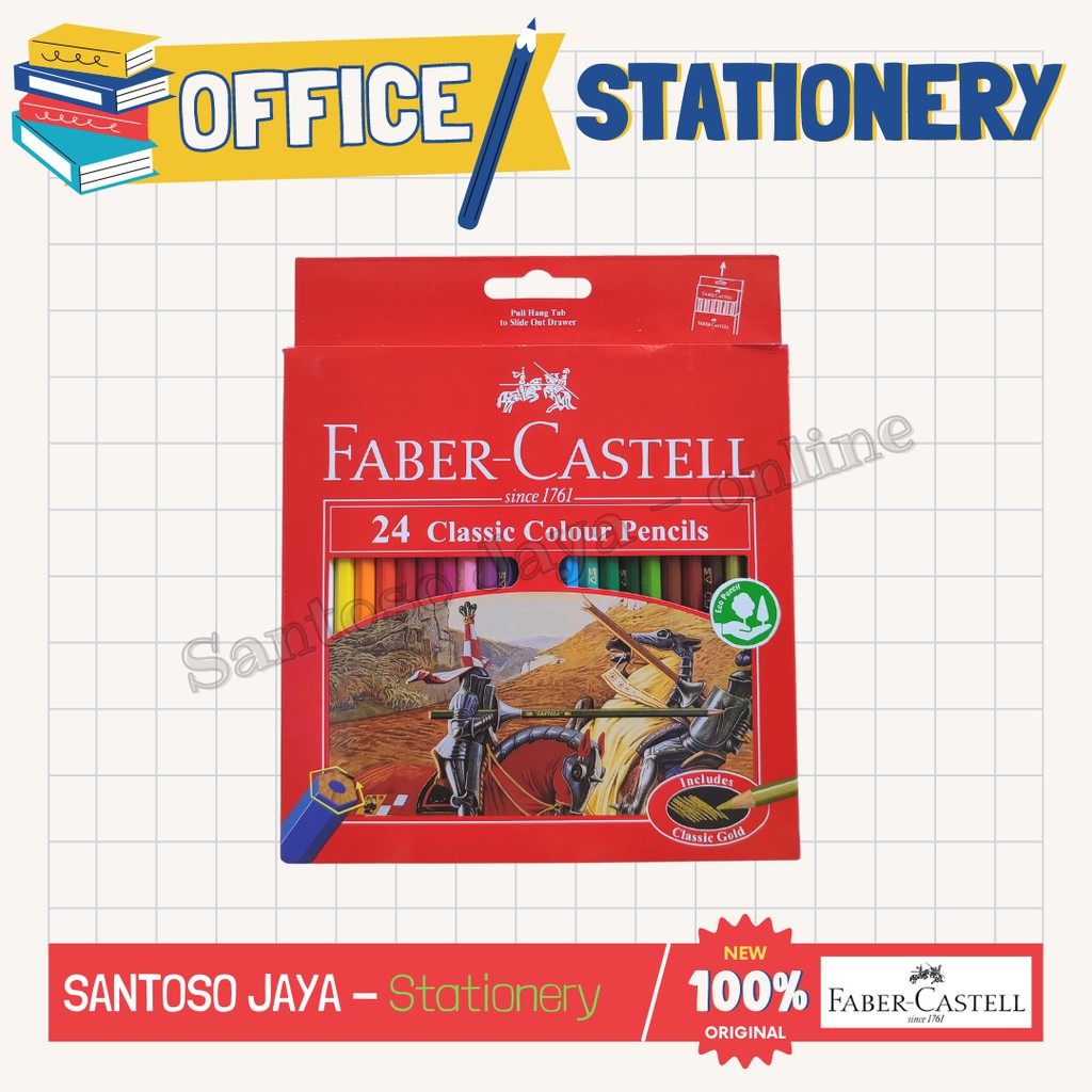 

Pensil Warna FABER CASTELL - 24 Classic Colour Pencils