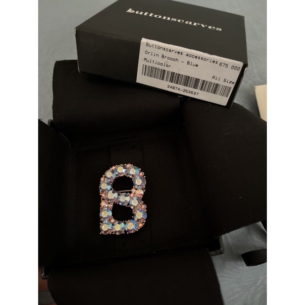 Orlin Brooch - Blue - Buttonscarves