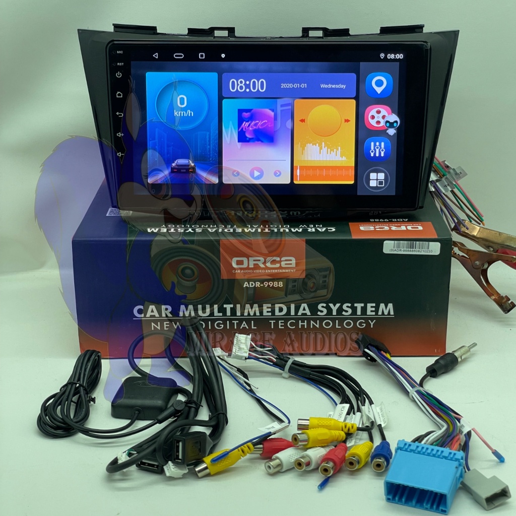 Head Unit Android 9 inch Orca Carplay DSP IPS  Ertiga lama & Swift 2gb-32gb Voice Comand-1