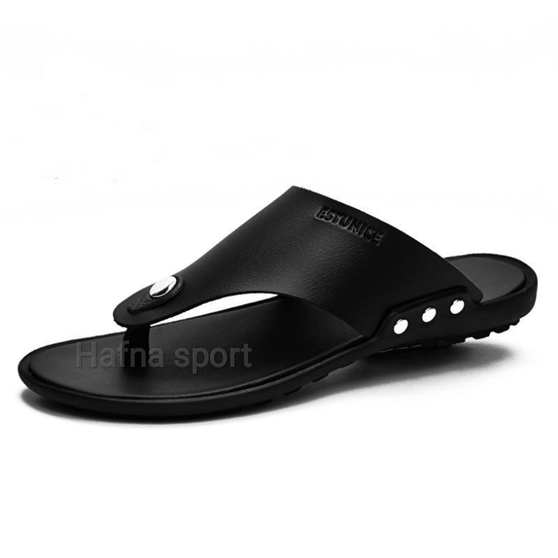 Sandal Pria Import Model Japit Simpel/Sendal Kulit Pria Terbaru 01