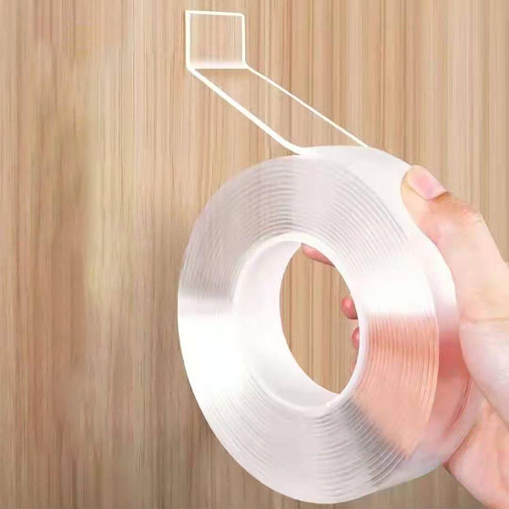 Lanfy Tape Dua Sisi Bahan Akrilik Panjang 1per2 /3 /5M Untuk Kamar Mandi, Dapur Transparan Reusable Cleanable Wall Stickers