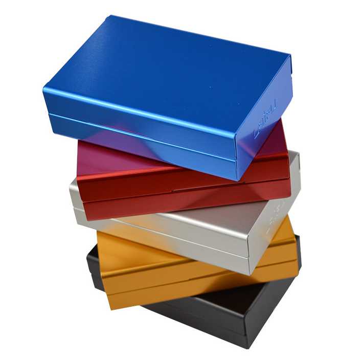 Kotak Bungkus Rokok Aluminium Slider Cigarette Case  / Kotak Bungkus Wadah Box Case Tempat Penyimpanan Rokok Roko Rokokk Mancis Unik Elegan Besi Metal Alumunium Isi 20 Batang Polos Stainless Ori