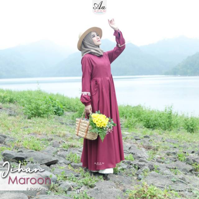 DRESS MUSLIMAH WANITA TERBARU / GAMIS KEKINIAN JIHAN