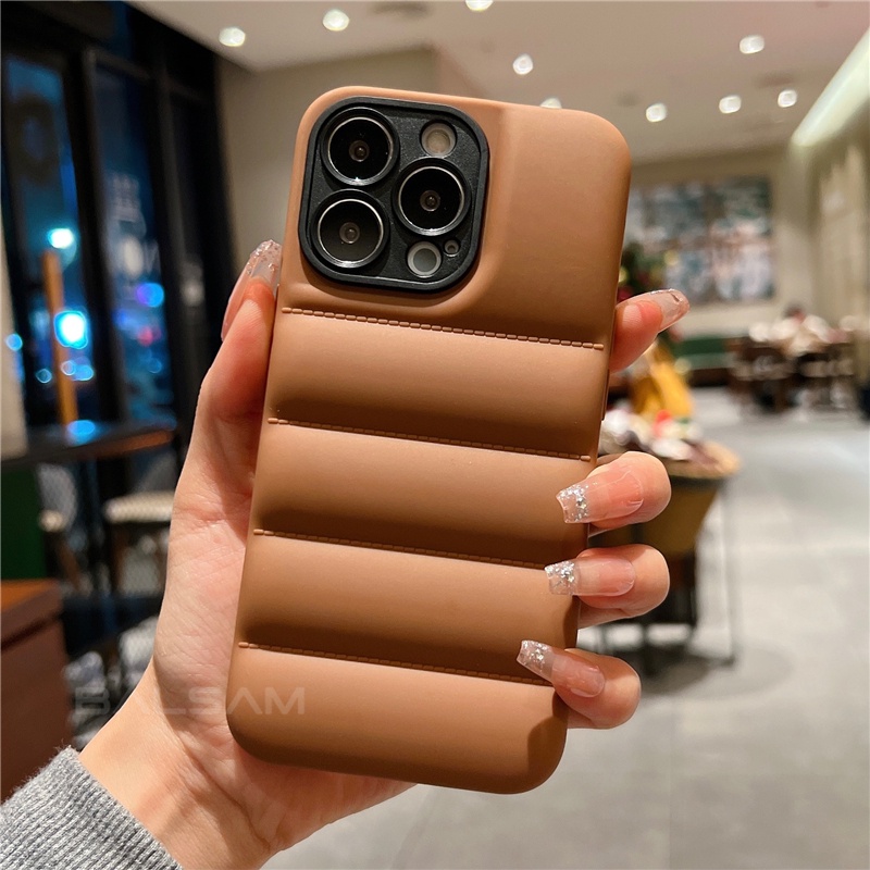 CASE IPHONE 7 8 PLUS IPHONE 7 8 SE 2020 XS MAX XR SOFT CASE JACKET DOWN SILICONE GELOMBANG COVER BAC