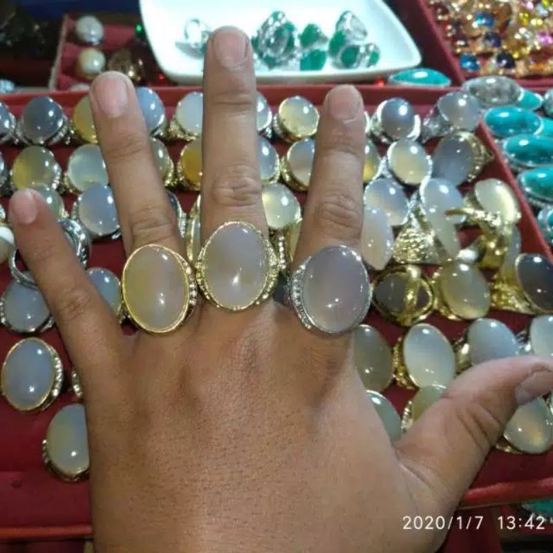 Cincin Batu Akik Anggur Pacitan Asli (N)