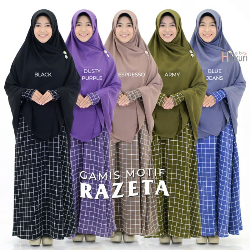 GAMIS MOTIF RAZETA ORIGINAL HIJAB HAYURI