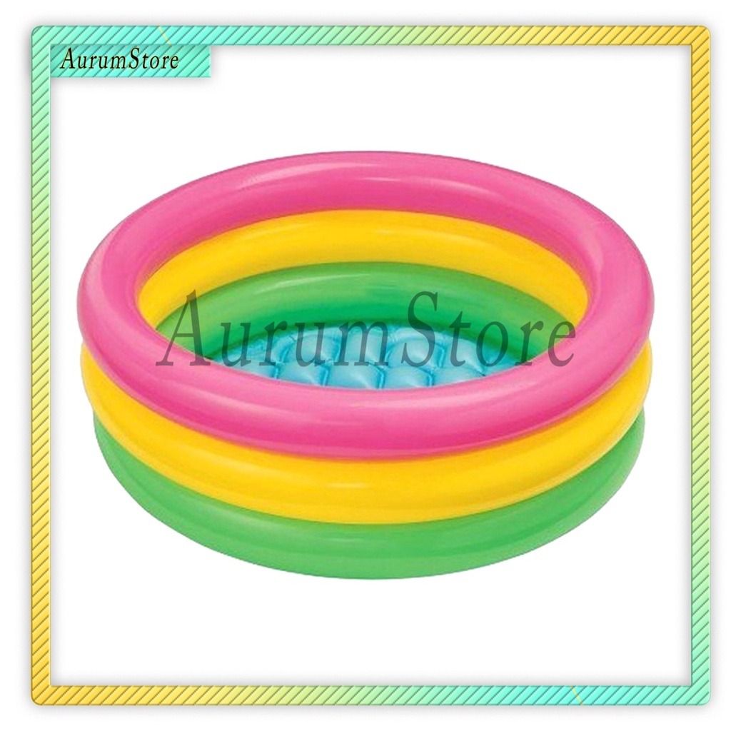 Kolam Renang Anak Pelangi Intex Sunset Glow Pool 57107 ( 61 x 22 cm)