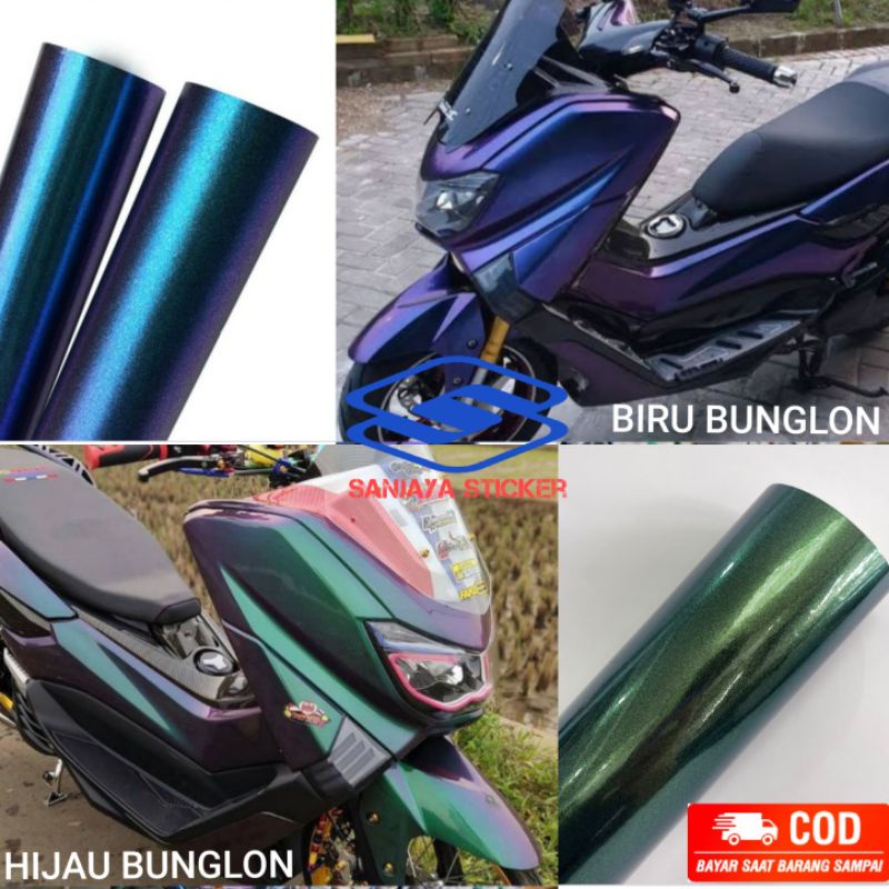 Stiker skotlet motor bunglon kualitas premium Stiker motor bunglon pelangi