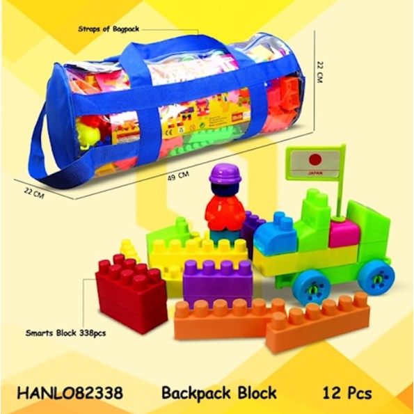 Mainan Edukasi Lego Block 338 PCS Permaina Anak Laki Laki  Bricks Block Balok Tumpuk Besar