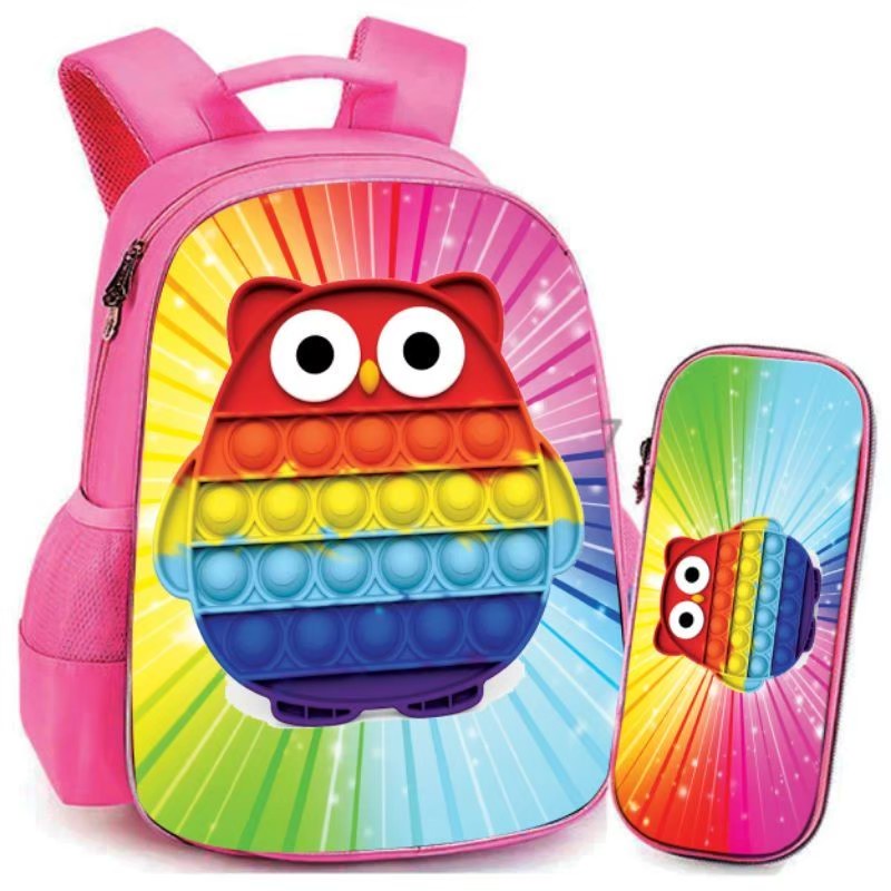 STUFFGIRL - TAS RANSEL GENDONG SEKOLAH ANAK PEREMPUAN GAMBAR POP IT PRINTING