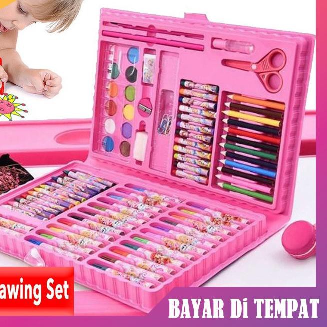

-47 FXG - Set Alat Tulis 86 Paket Lengkap Pensil Warna/Alat Menggambar 1 set isi 86 ATK03 COD