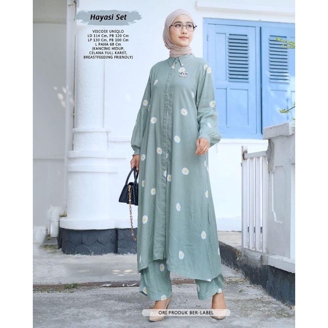 HAYASI LONG SET || SET TUNIK RAYON