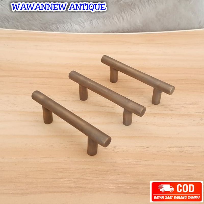 Handle / Tarikan Laci Gagang Lemari Jendela Pintu Rumah Kuningan Kitchen Set 9cm