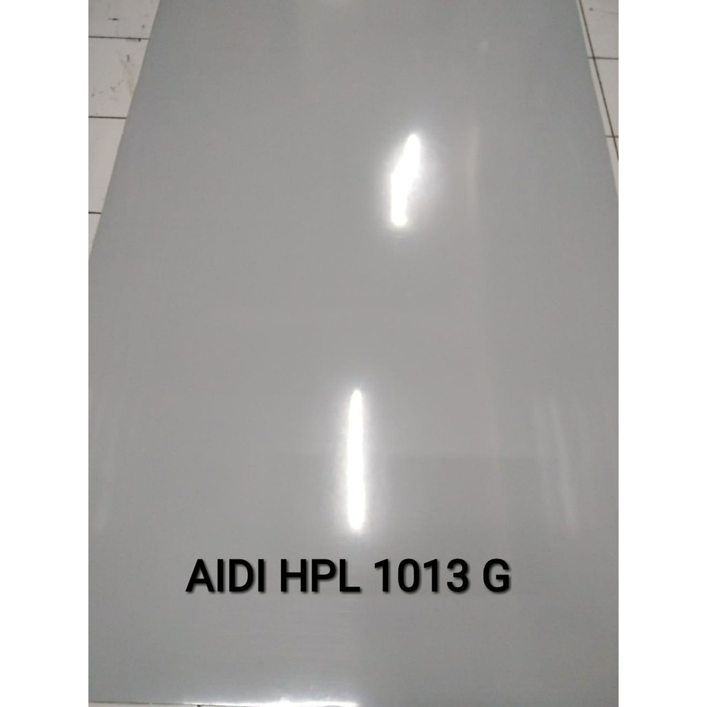 AH 1013G LIGHT GREY GLOSSY HPL LIGHT GREY SOLID GLOSSY HPL ABU POLOS KILAP HPL AIDI 1013