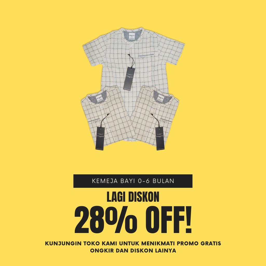 BP 19 | KEMEJA BAYI COWOK | BAJU BAYI LAKI LAKI 0-6 BULAN | KEMEJA ANAK LUCU | FASHION BAYI | COD